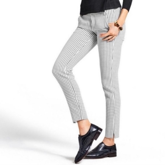 cAbi Windowpane Black and White Checkered Trousers #3203 Pants - Picture 1 of 7